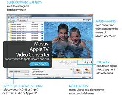 Movavi Apple TV Video Converter - convert video to Apple TV
