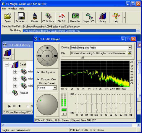 Convert and play most popular audio formats. Import CD tracks. Create audio, MP3 or data CD's.