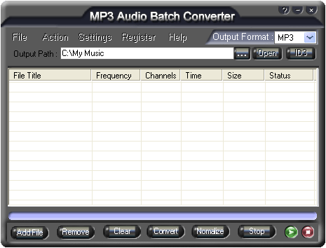 MP3 Audio converter - MP3 Converter, Audio Converter, Batch Convert MP3 Audio files software.