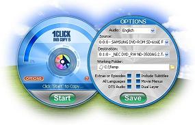 1CLICK DVD COPY 5 is fast and easy-to-use software for copying DVD movies.