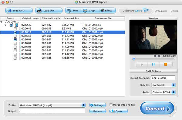 Aimersoft Mac DVD Converter Suite – Mac DVD Ripper, Mac DVD Converter, Mac Video Converter
