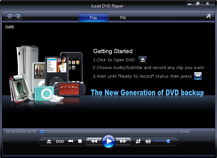 iLead DVD Ripper, next-gen DVD Ripper rip DVD to MP4, DivX, iPod, Free Download, Vista compatible