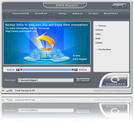 A-one DVD Ripper - DVD ripping software, rip DVD to VCD, DivX, AVI, MP4