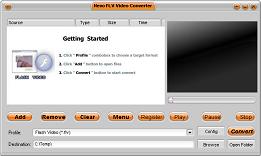 Nevo flv video Converter - convert avi wmv asf to flv
