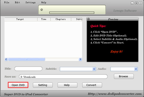 How to Convert DVD Movies to iPod Format with Lenogo DVD to iPod Converter!