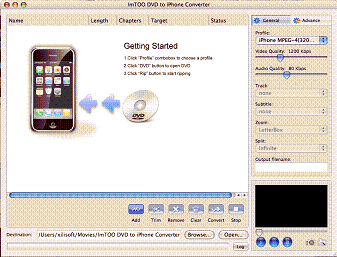 ImTOO DVD to iPhone Converter for Mac - Mac DVD to iPhone Converter software