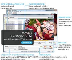 Movavi 3GP Video Suite - convert video to 3gp, rip dvd to 3gp