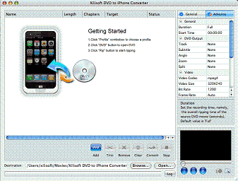 Xilisoft DVD to iPhone Converter for Mac - converter DVD to iPhone vieo in Mac