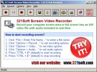 321Soft Screen Video Recorder - record screen into AVI video