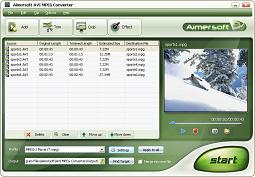 Aimersoft AVI MPEG Converter - AVI Video Converter, AVI to iPod Converter