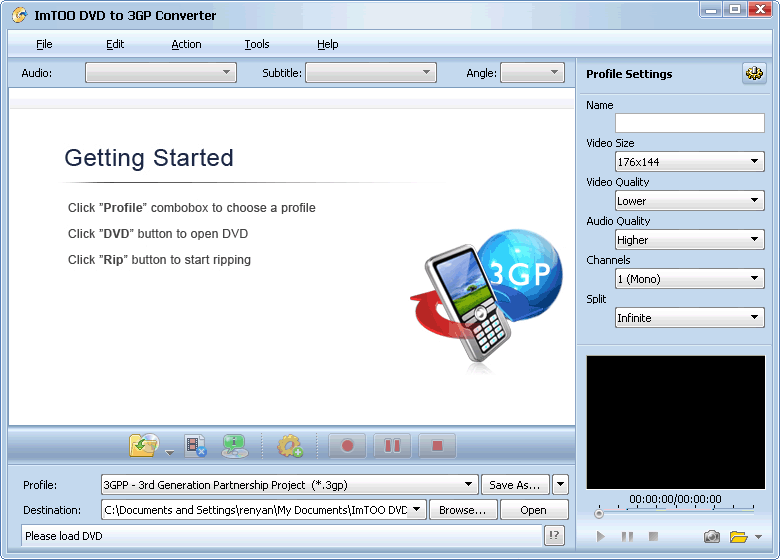 ImTOO DVD to 3GP Converter - Convert DVD to 3GP, Rip DVD to 3G2