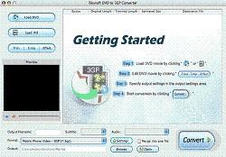 DVD to 3GP Converter for Mac – Mac DVD to 3GP, Convert DVD to 3GP for Mac, Mac OS X 10.5 leopard