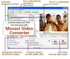 Movavi Video Converter (former ConvertMovie) is a powerful, yet easy to use, video converter.