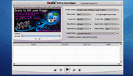 Acala DVD Zune Ripper is a intuitive to use program which convert your DVD movies to Zune movies (wmv, mp4, msmpeg4) .