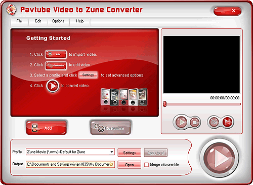 Best Microsoft Zune video converter software to convert video to WMV, Zune movies converter.